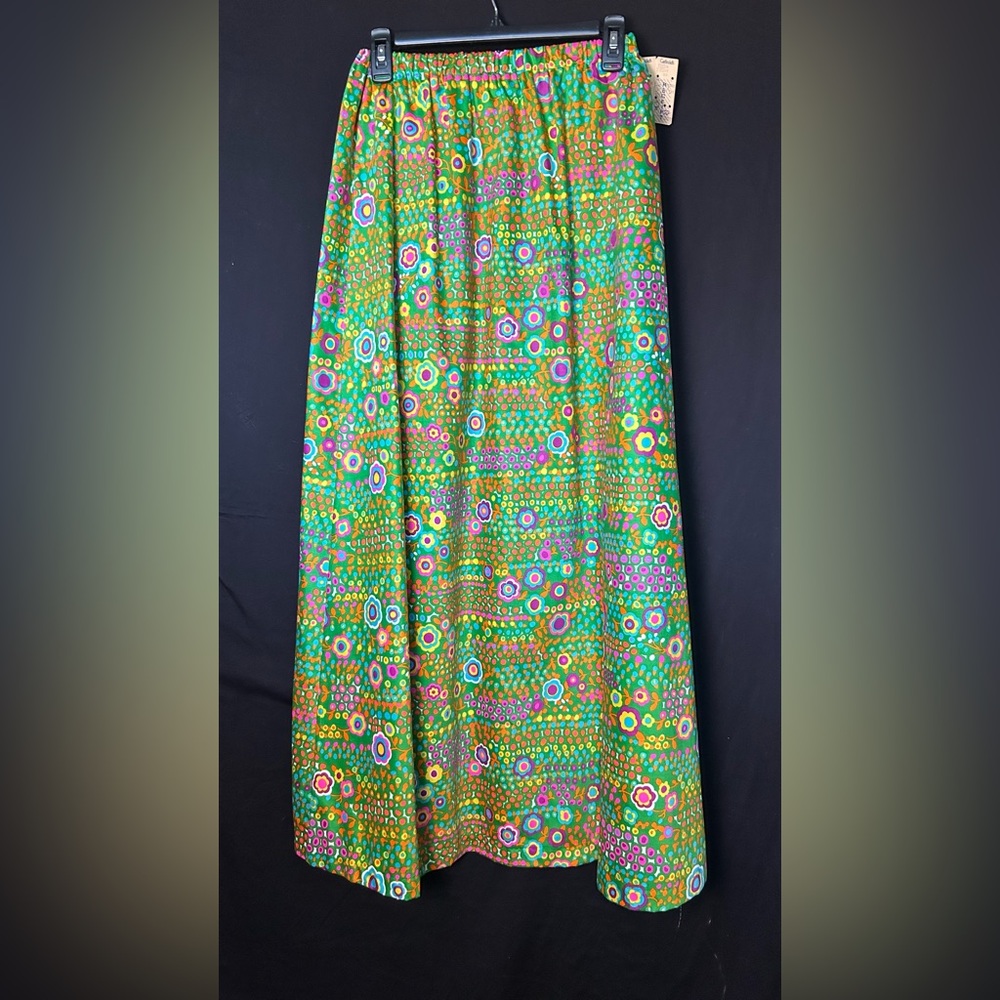 Vintage Loud Patterned Maxi Skirt